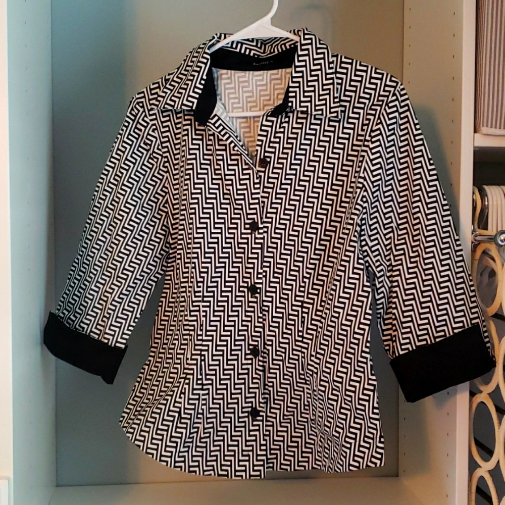 Black and White Dress Shirt